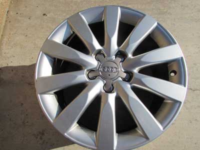 Audi OEM A4 B8 17 Inch 10 Spoke Alloy Rim Wheel Silver 8Jx17H2 ET47 8K0601025C 2009 2010 2011 2012 S43